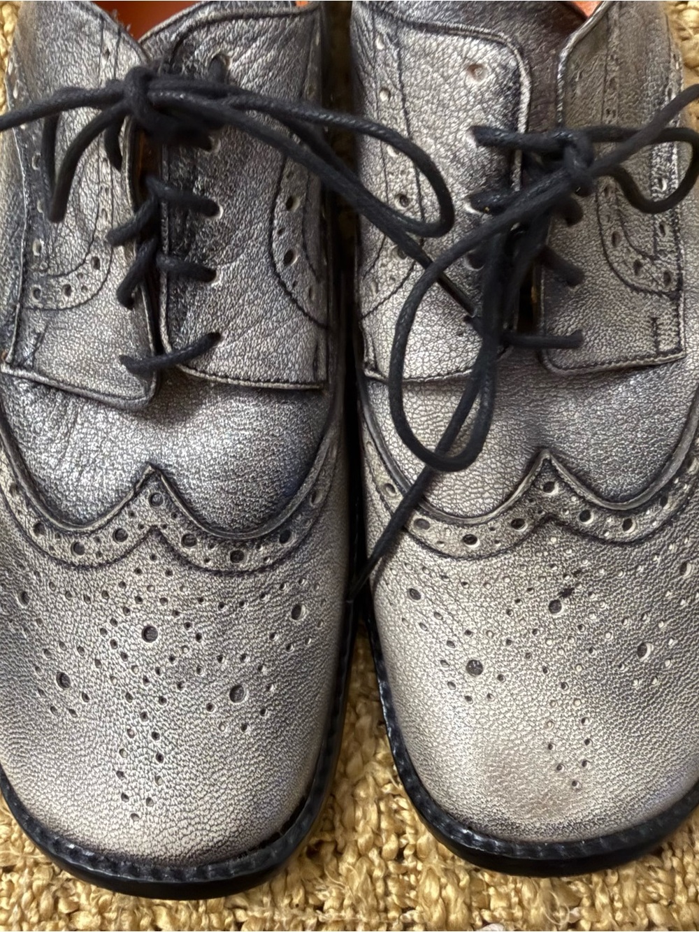 Audley Oxford Wingtip Vintage Gray Shoes - Picture 2 of 8